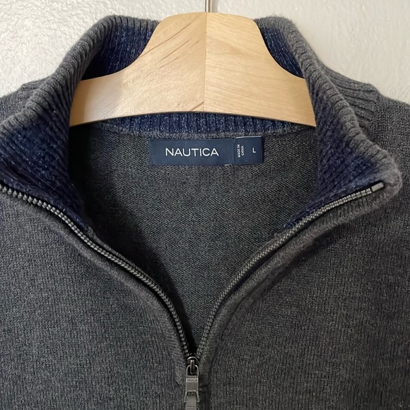 EUC Nautica Grey Sweater. Size Large - Picture 5 of 7